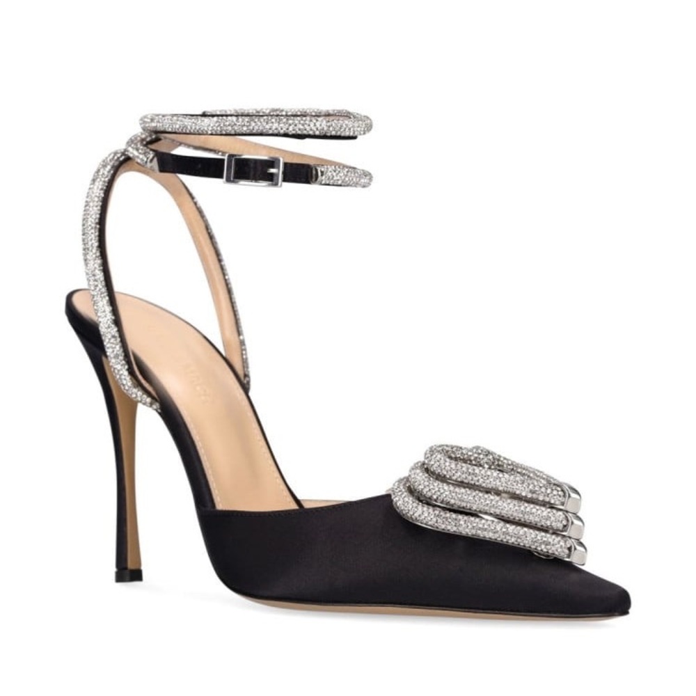 MACH & MACH Triple Heart 110 Satin Pumps US 6